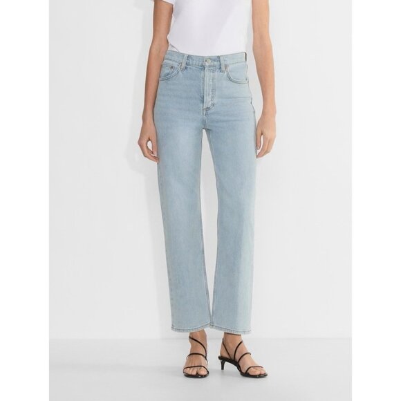 Aritzia Denim - Denim Forum The Arlo High Rise Straight Jeans 28L Women's Size 26 Light Wash